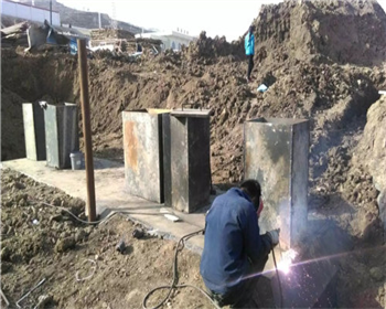 甘肅省張川縣火車站污水處理施工現(xiàn)場